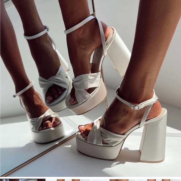 Princess Polly Shoes - Princess Polly White Platform Sandals